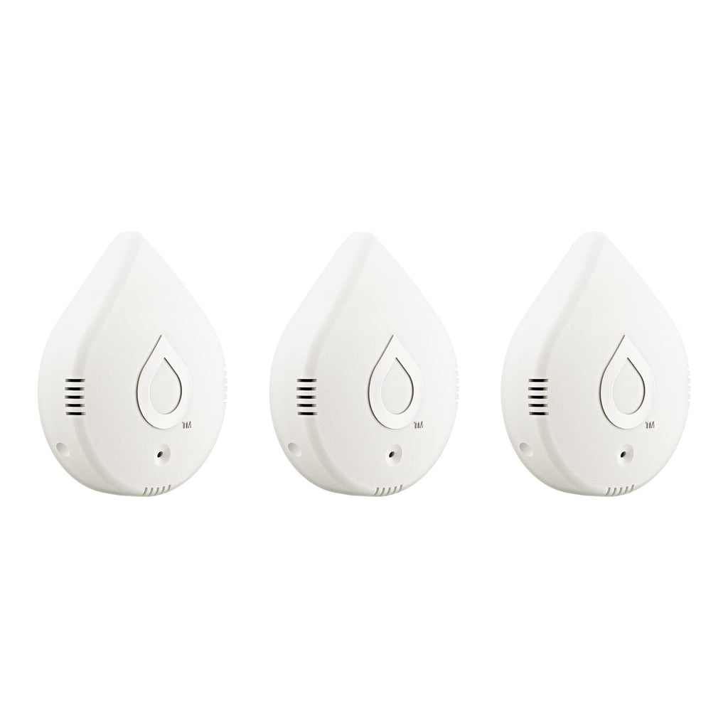 Moen 920-005 Flo Smart Water Leak Detector, White, 3-Pack with 3-Pack 6-Foot Leak Sensing Cable