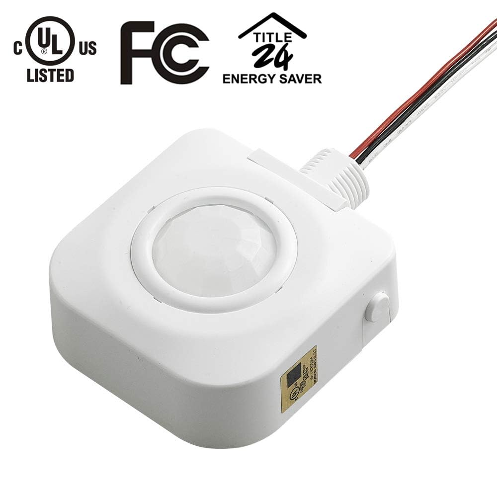 ECOELER High-Bay Occupancy Sensor Switch, 360° Passive Infrared PIR Ceiling Sensor, 120-277VAC, Neutral Wire Required, Automatic Commercial/Residential Lighting Solution, UL Listed, 10 Pack
