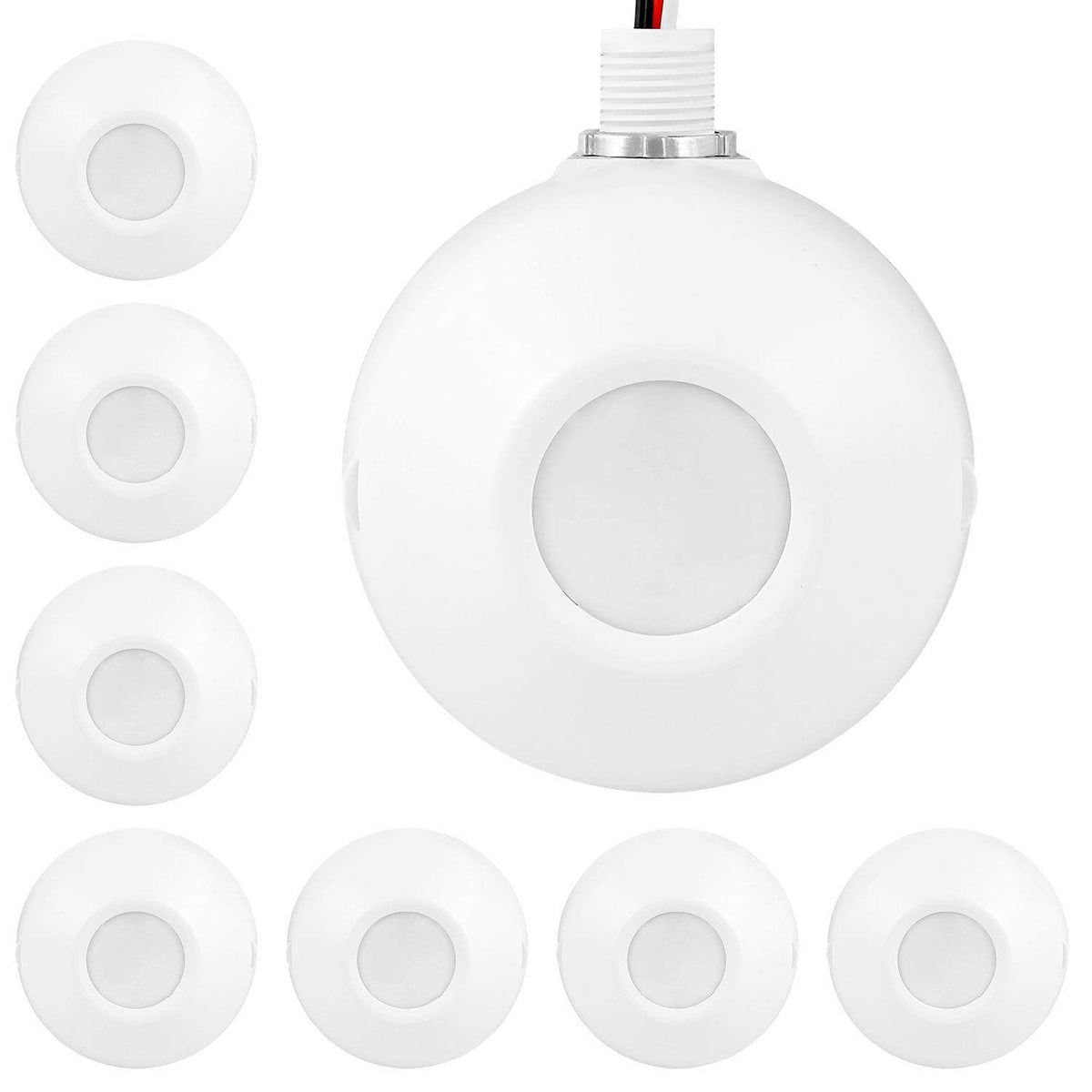ENERLITES High Bay 360 Degree Ceiling Occupancy Motion Sensor, White, 8Pack
