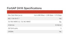 Fortinet FortiAP 241K Wi-Fi 7 Indoor Access Point | Quad-Radio | 2.4GHz/5GHz/6GHz Bands | 10 Gigabit Ethernet | BLE/ZigBee | WPA3 Security | PoE+ | Ceiling/Wall Mount (FAP-241K-A)