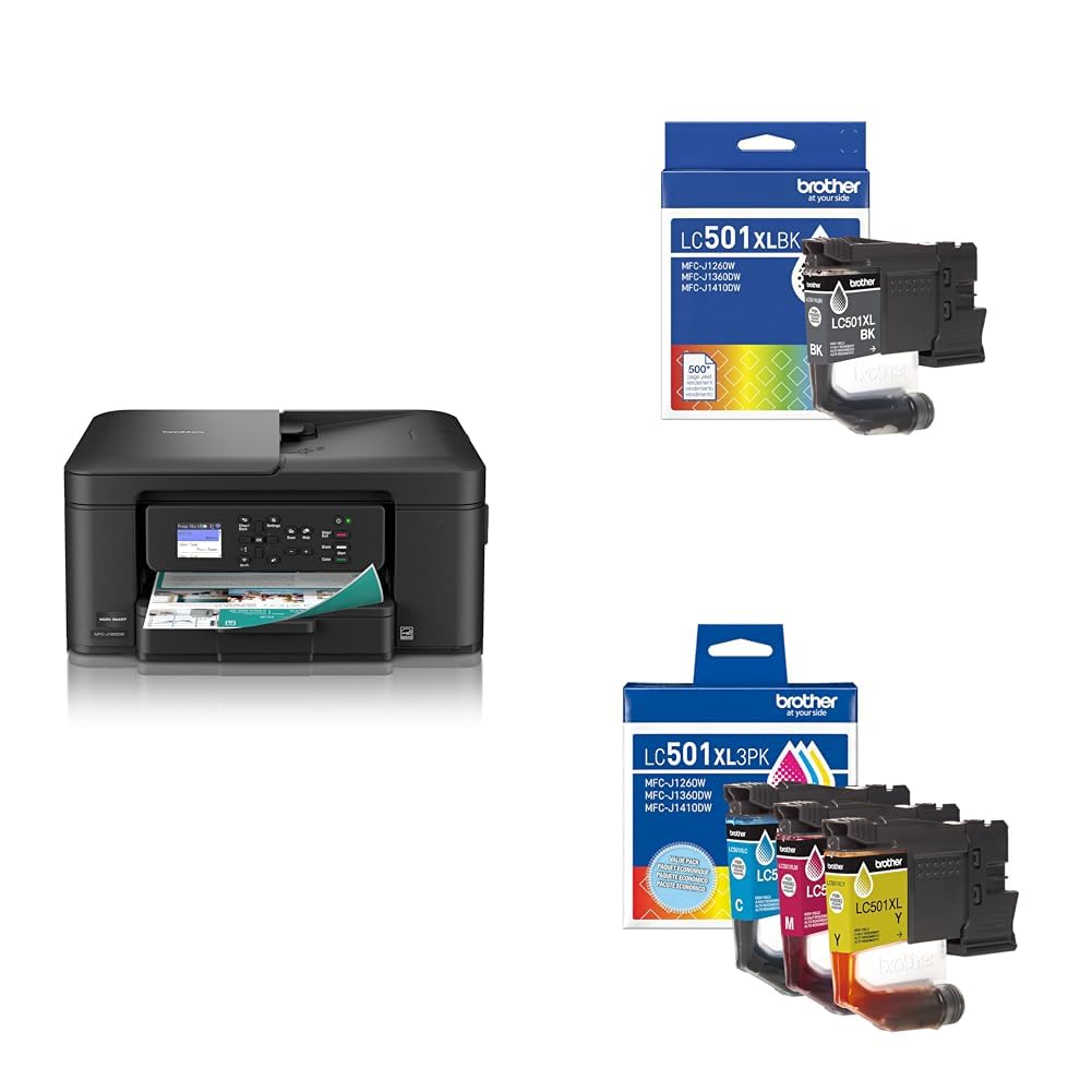 Brother Work Smart 1360 Wireless Color Inkjet All-in-One Print, Scan, Copy