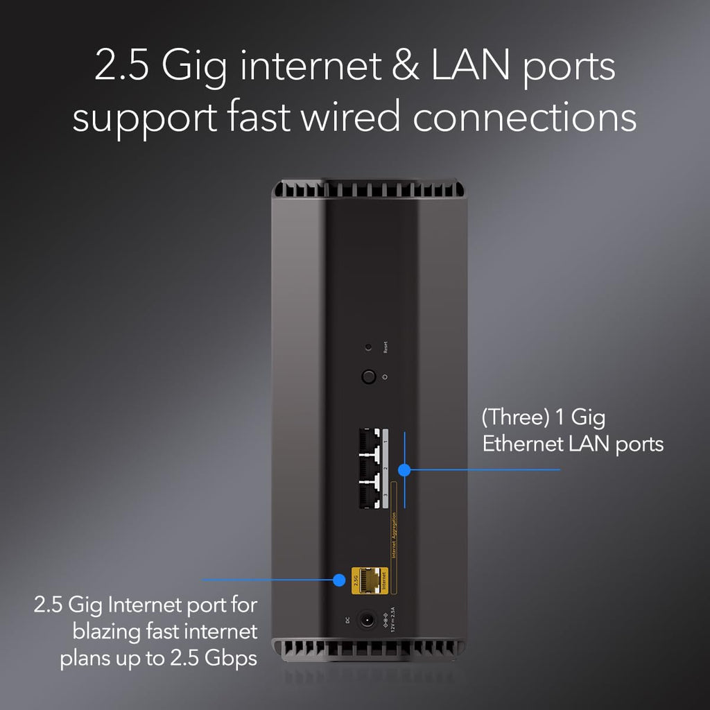 NETGEAR Nighthawk WiFi 7 Router RS140, Up to 2,250 sq ft, 5 Gbps