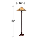 62" Tall Budding Branch Art Glass Floor Lamp Living Room