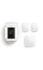 Ring Spotlight Cam Plus, Battery, White with 2 Window and Door Sensors (newest model) and Motion Detector (newest model)