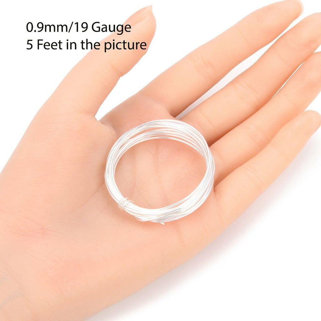 Adabele 20 Feet Real 925 Sterling Silver Dead Soft Jewelry Wire, 19 Gauge