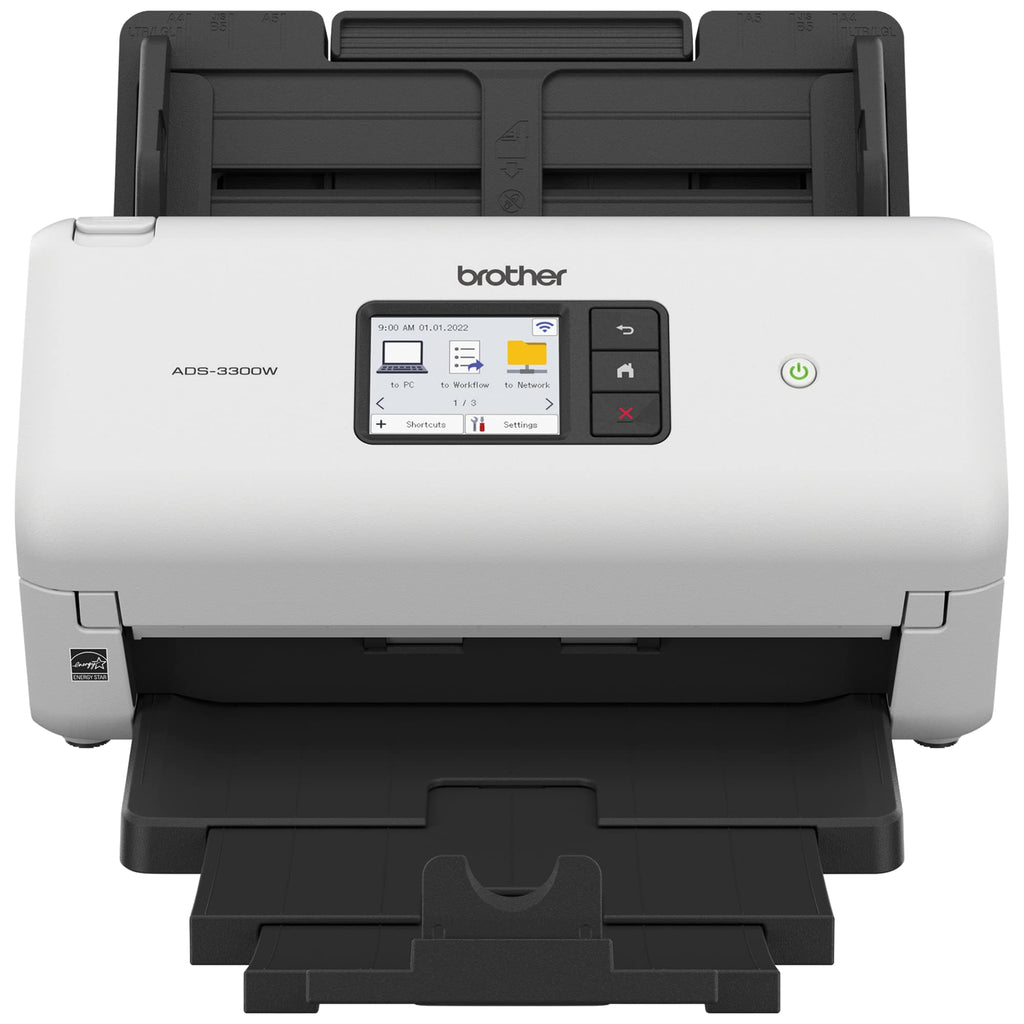 Brother ADS-3100 High-Speed Desktop Scanner | Compact with Scan Speeds of Up to 40ppm, White