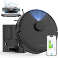 Bagotte Robot Vacuum and Mop with Self-Emptying, 90 Days Hands-Free Robotic Vacuum with 6000Pa, LiDAR Navigation, Wi-Fi/App/Alexa Voice Control, Fast Home Mapping for Pet Hair, Hard Floors
