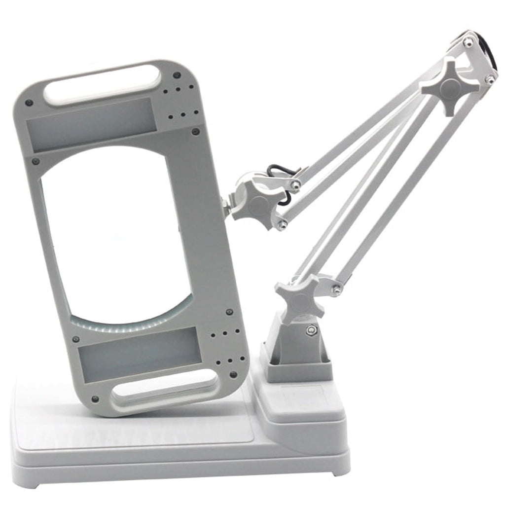 Tabletop Foldable Magnifying Glass with LED Light Standing Design Needlework Sewing Loupe for Beading & Jewelry Making