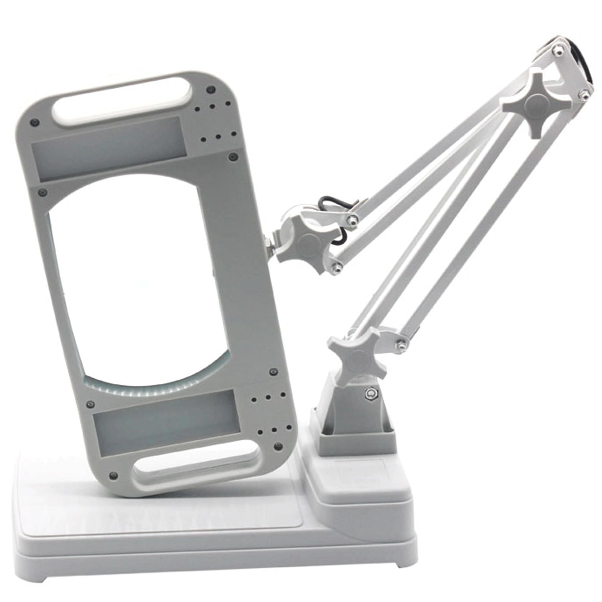 Tabletop Foldable Magnifying Glass with LED Light Standing Design Needlework Sewing Loupe for Beading & Jewelry Making