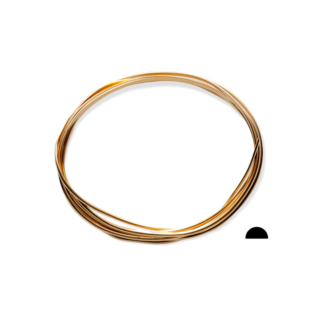 14/20 Yellow Gold Filled Wire 22 Ga Half Round Half Hard 25FT by CRAFT WIRE