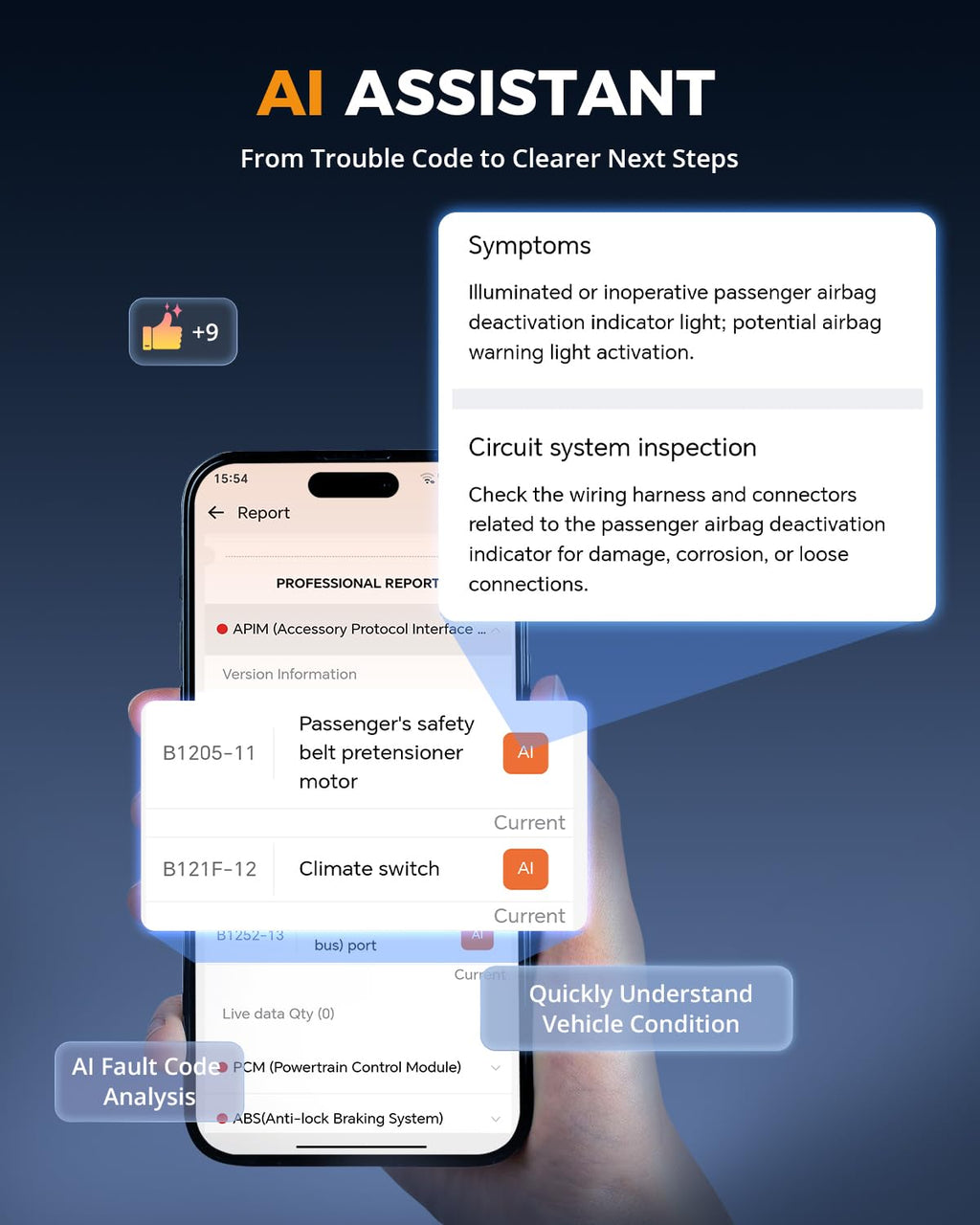 C1 Pro Bluetooth OBD2 Scanner Diagnostic Tool, Lifetime Free Update