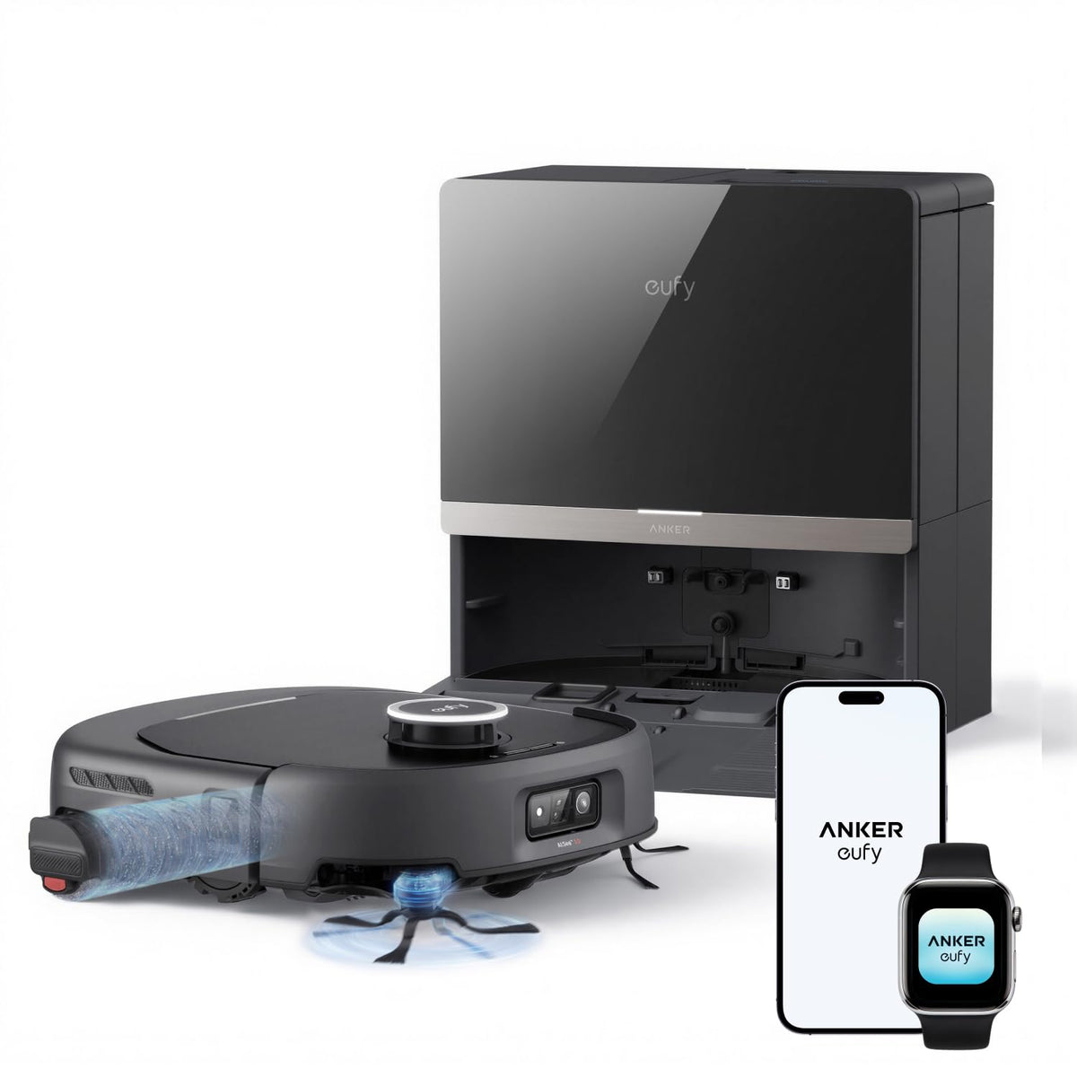 eufy Omni S2 Robot Vacuum and Mop Combo, 30,000 Pa, 99.99% Germ Removal