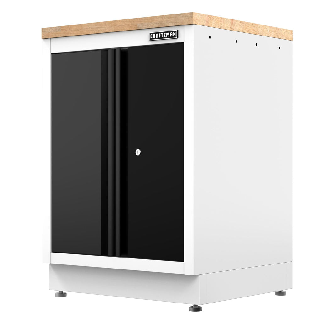 CRAFTSMAN Welded 2-Door Base Cabinet (White/Black) (CMST32602WB)
