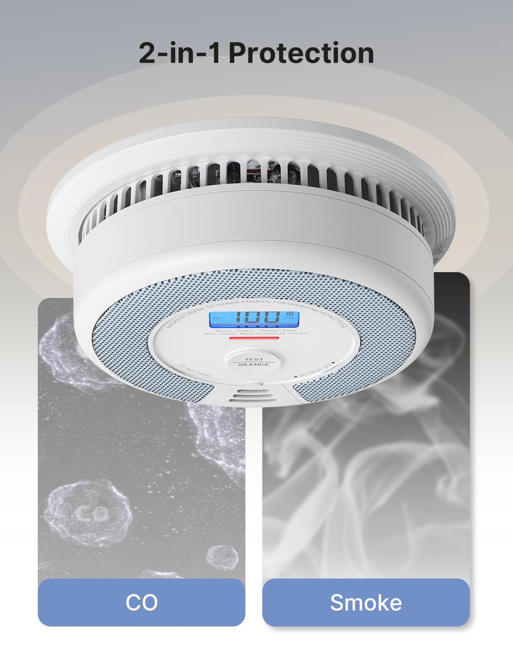 X-Sense Wireless Combination Smoke and CO Detector, XP0H-WN, 3-Pack
