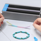 Piefeak Semi-Automatic Beading, 100W Electric Bead String Maker with Adjustable Roller Width, 2 Channels, Quick Beading for Jewelry Making