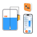 Moray Smart WiFi Water Level Sensor, 10m Long Range Tank Level Monitor, LCD Display Gateway, Ultrasonic Sensor, Automatic Alarm, Tuya Smart Life App, IP67 Waterproof (ME202R 10m)