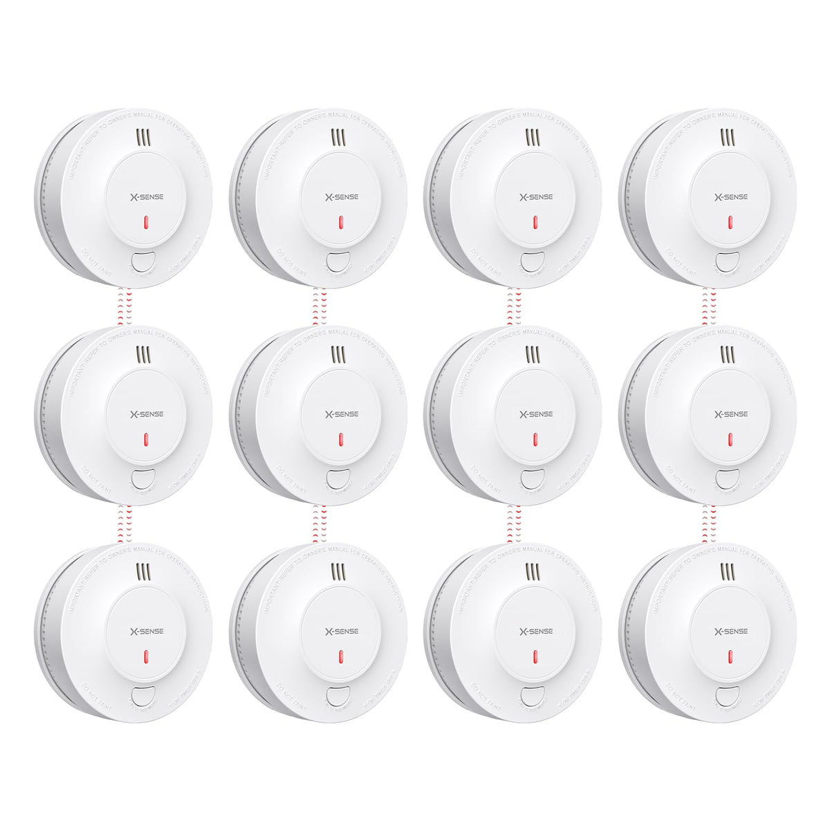 X-Sense Interconnected Smoke Detector, 10-Year Battery, SD19-W, 6-Pack