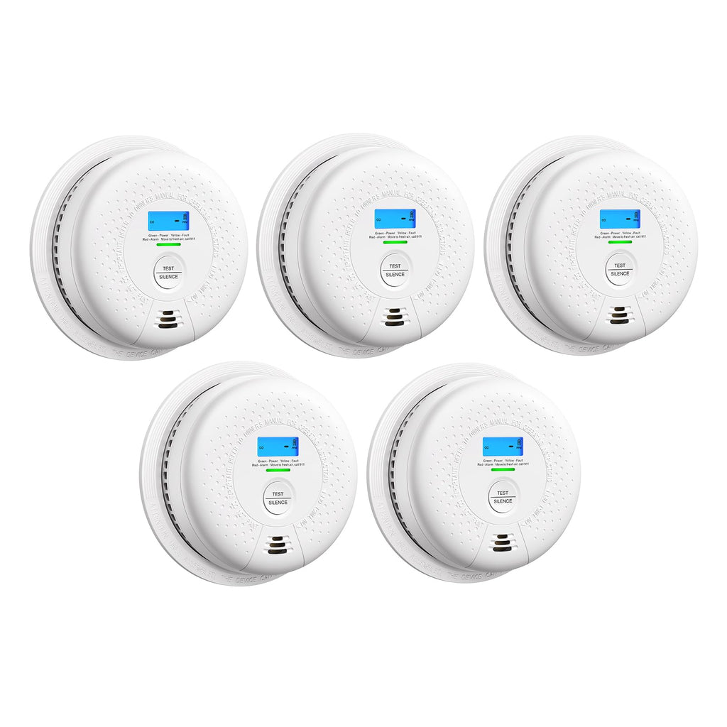 X-Sense Smoke Detector and Carbon Monoxide Detector, SC01, 5-Pack