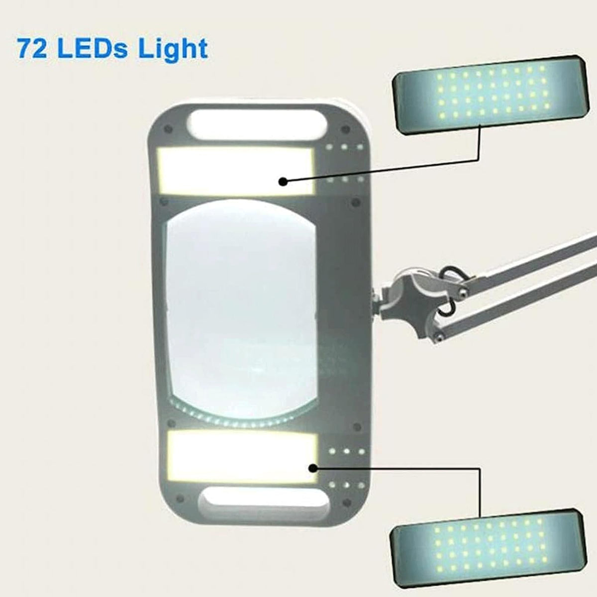Tabletop Foldable Magnifying Glass with LED Light Standing Design Needlework Sewing Loupe for Beading & Jewelry Making