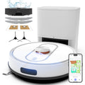 Bagotte Robot Vacuum and Mop Combo, 6000Pa LiDAR Navigation Robotic Vacuum with Mapping, Self-Emptying Station for 90 Days Hands-Free Cleaning, Wi-Fi/App/Voice Control, for Carpets&Hard Floors