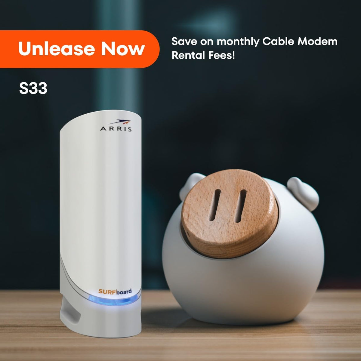 ARRIS Surfboard S33 DOCSIS 3.1 Multi-Gig Cable Modem | Up to 2.5 Gbps