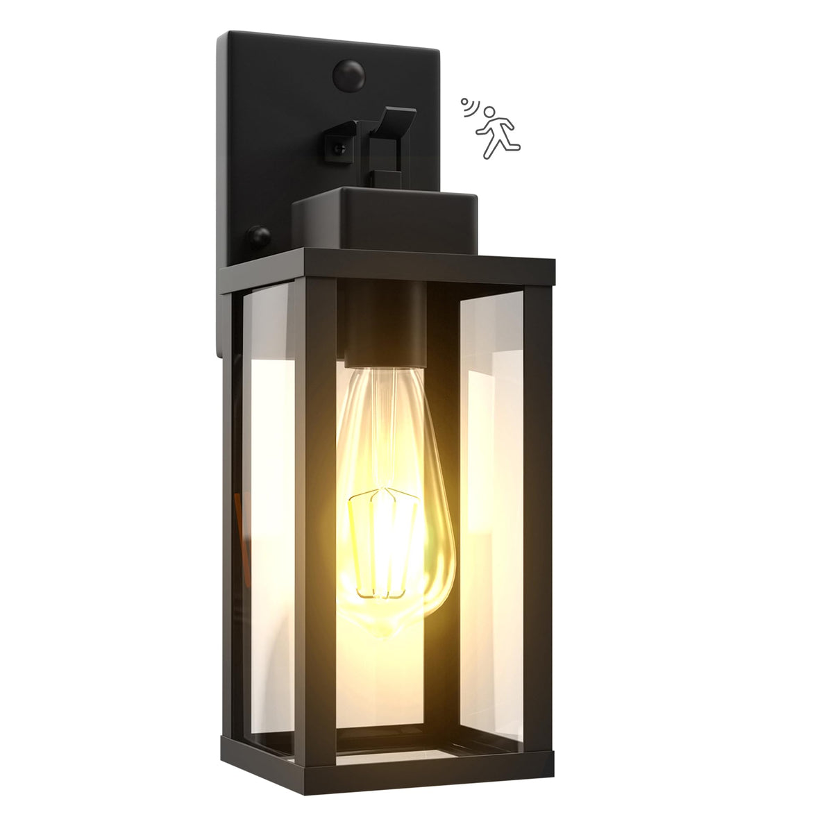 20 Inch Motion Sensor Dawn to Dusk Outdoor Sensor Light Fixture Anti-Rust Exterior Wall Lighting Waterproof Outdoor Wall Lantern for Porch Patio Front Door Garage - 2 Pack