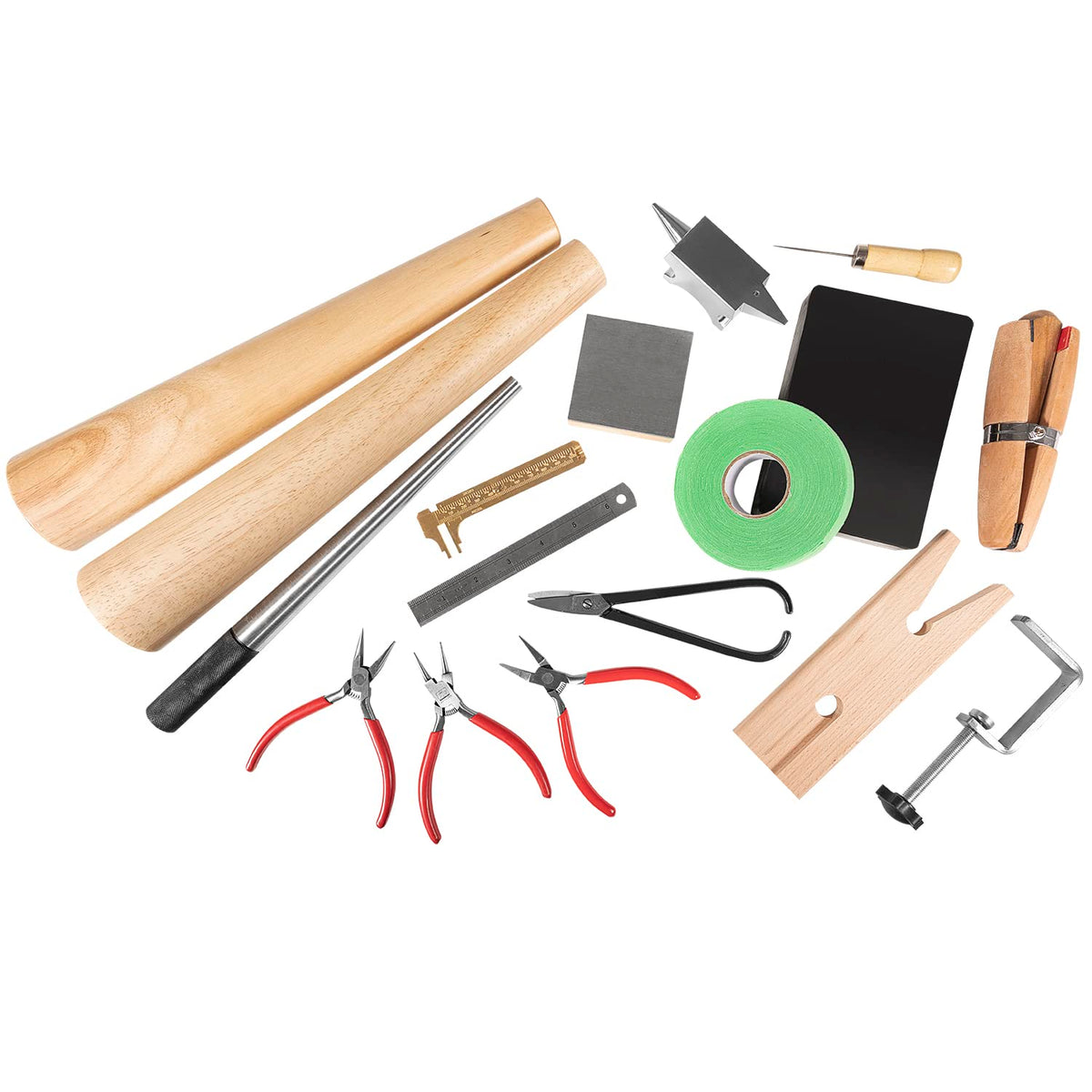 LAIKOU Metalsmith Tools Kit Beginners - Apprentice Metalsmithing Jewelry Making Tool Set - Professional Jeweler Repair DIY Working Tool Set