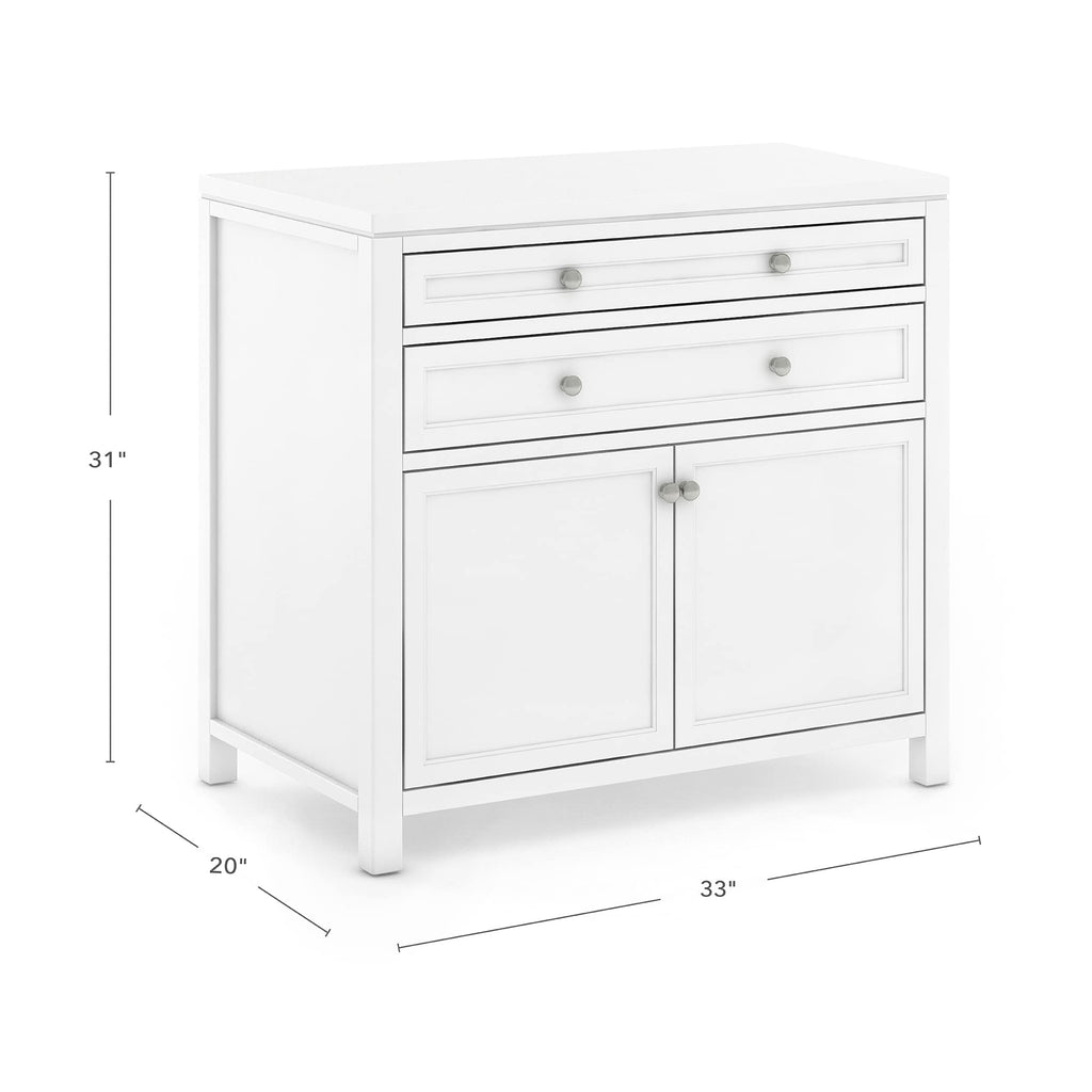 Martha Stewart Crafting Kids' Artwork Storage - Linen White: Wooden Art Supply Storage Cabinet with Drawers, Crafting Organization for Paper and Tools