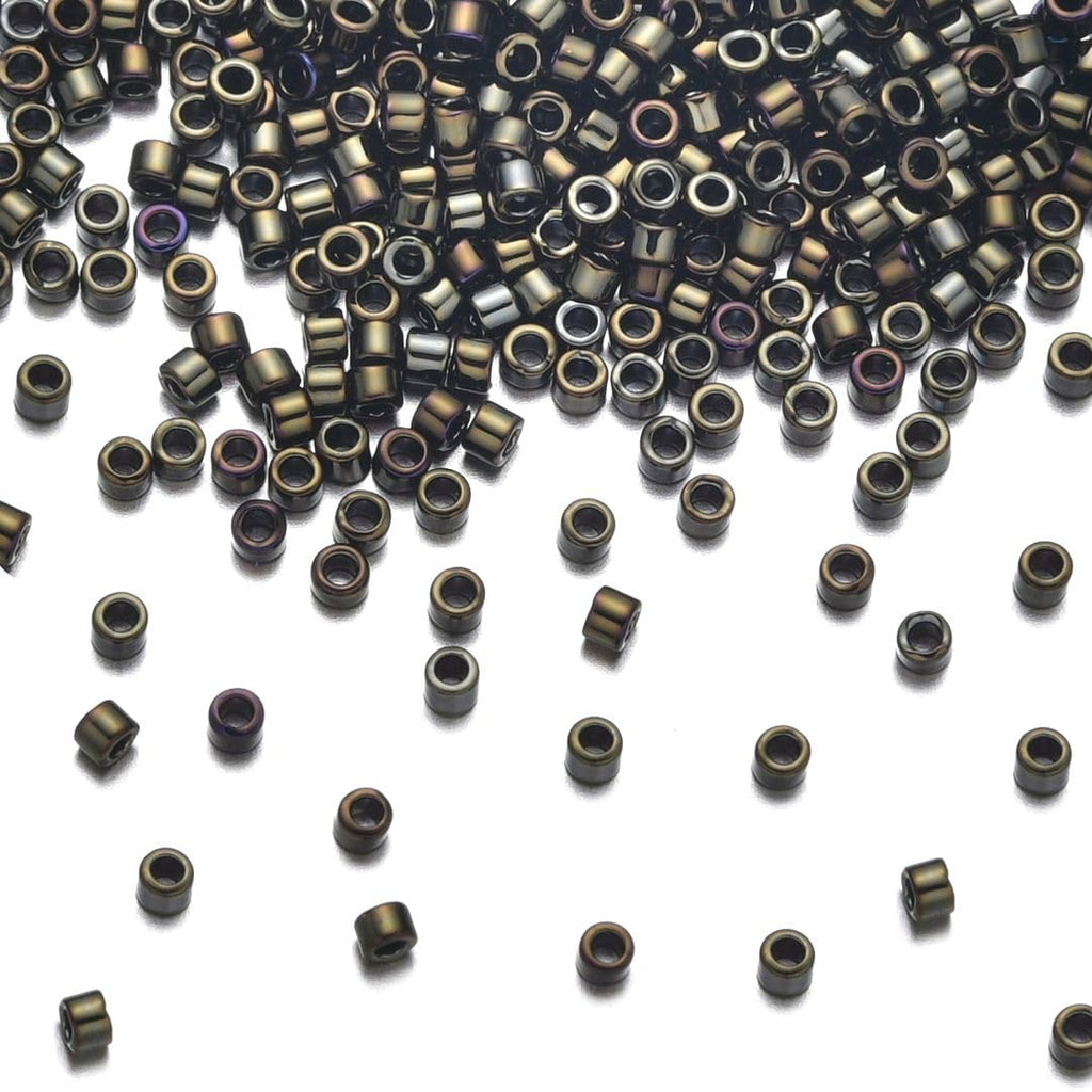 30g Miyuki Delica 11/0 Seed Beads, 24Kt Gold-Lined Crystal Gold DB33