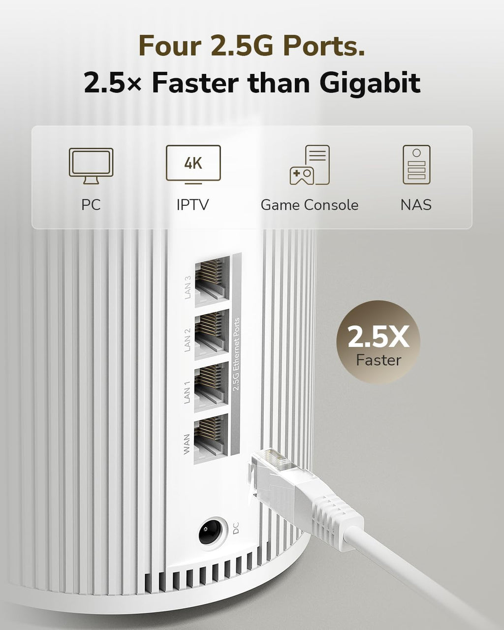 Cudy BE11000 Wi-Fi 7 4x 2.5G ports Mesh System, 2700 sq.ft, M11000 2-Pack