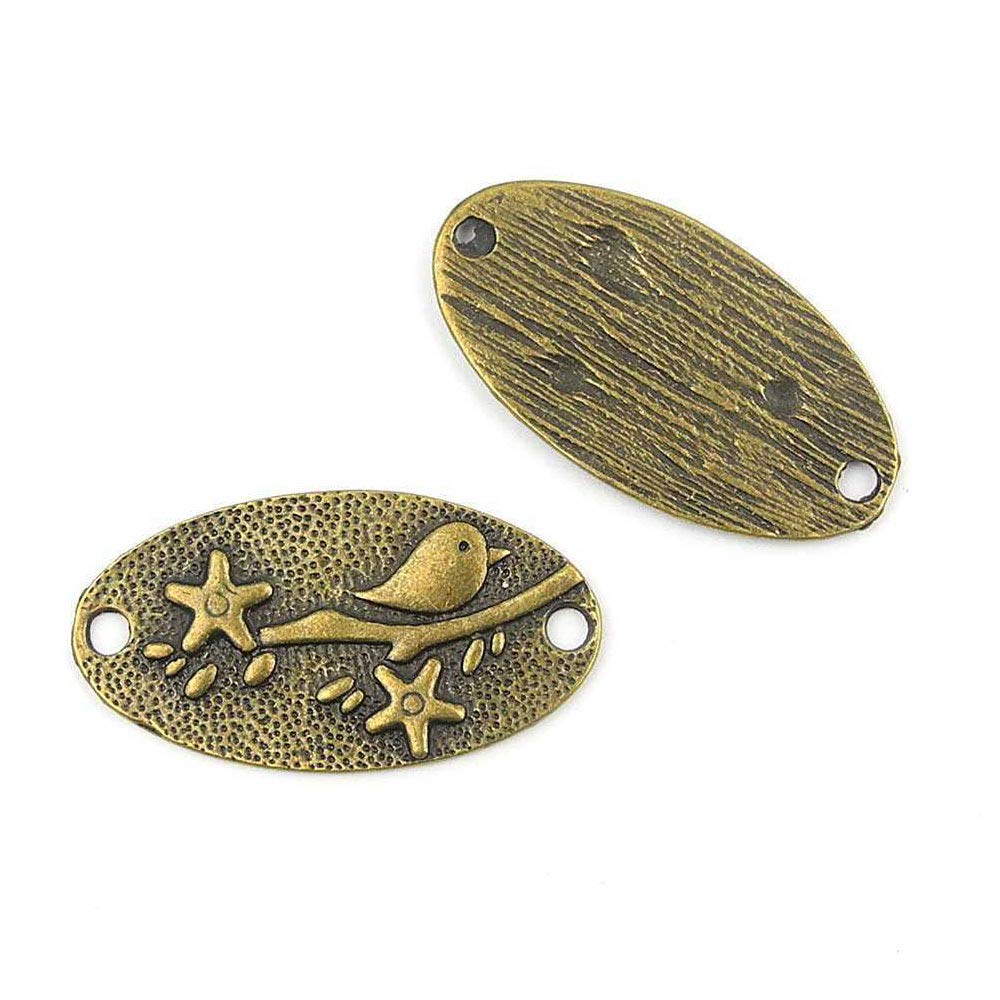 Price per 610 Pieces Antique Bronze Tone Jewelry Charms Findings Arts Crafts Beading Making Charmes 094ES0 Birds Connector