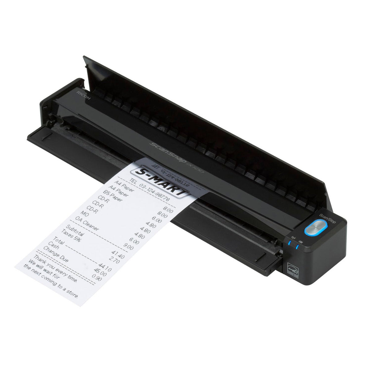 ScanSnap iX100 Wireless Mobile Portable Scanner, Black