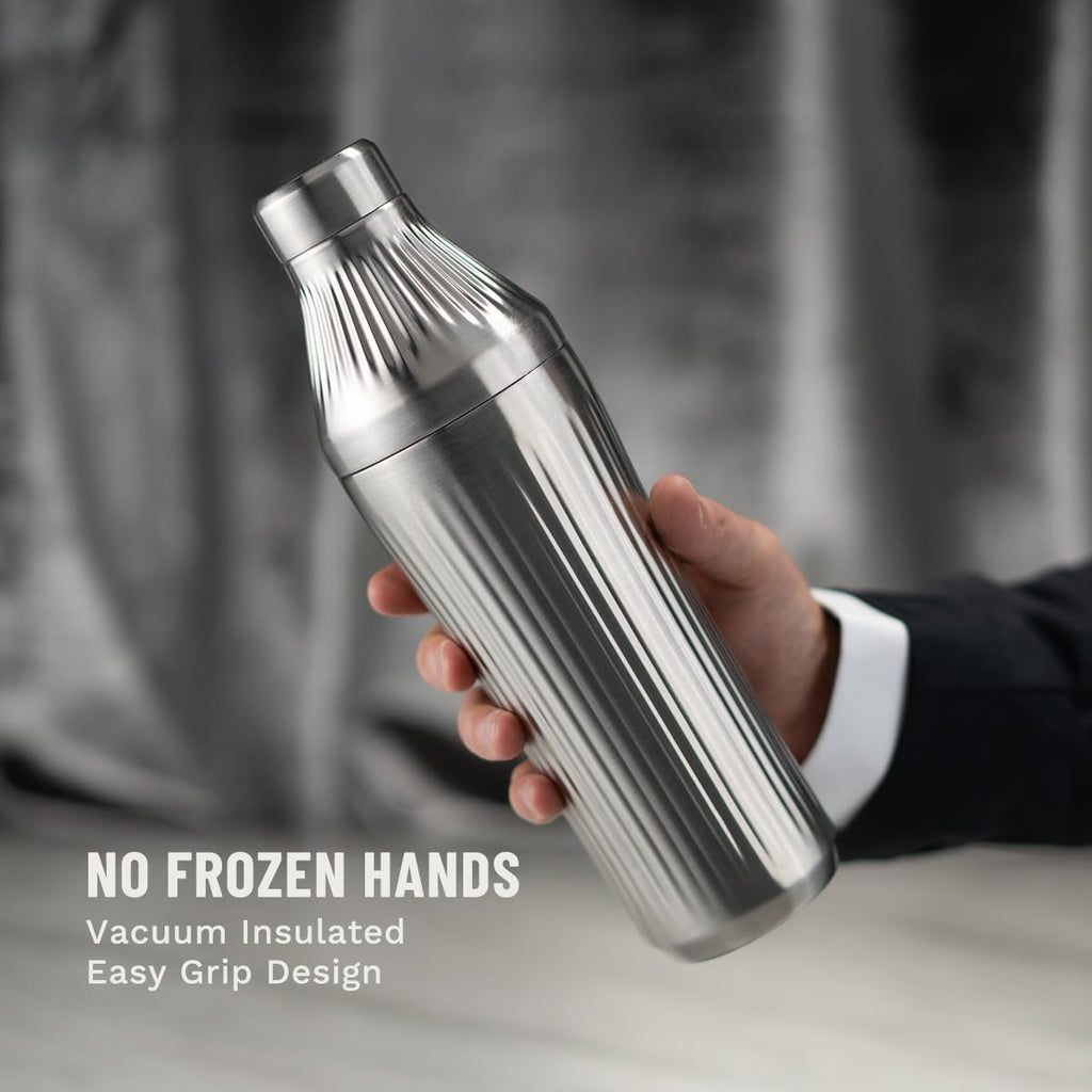 Diamond Edition Hybrid Cocktail Shaker Set, Stainless Steel, 28 oz