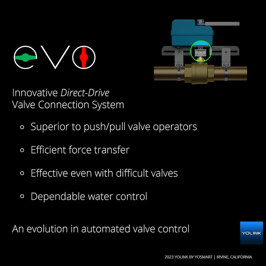 YoLink Water Shutoff Kit: X3 Controller + EVO + 4-Pack Sensors + Hub