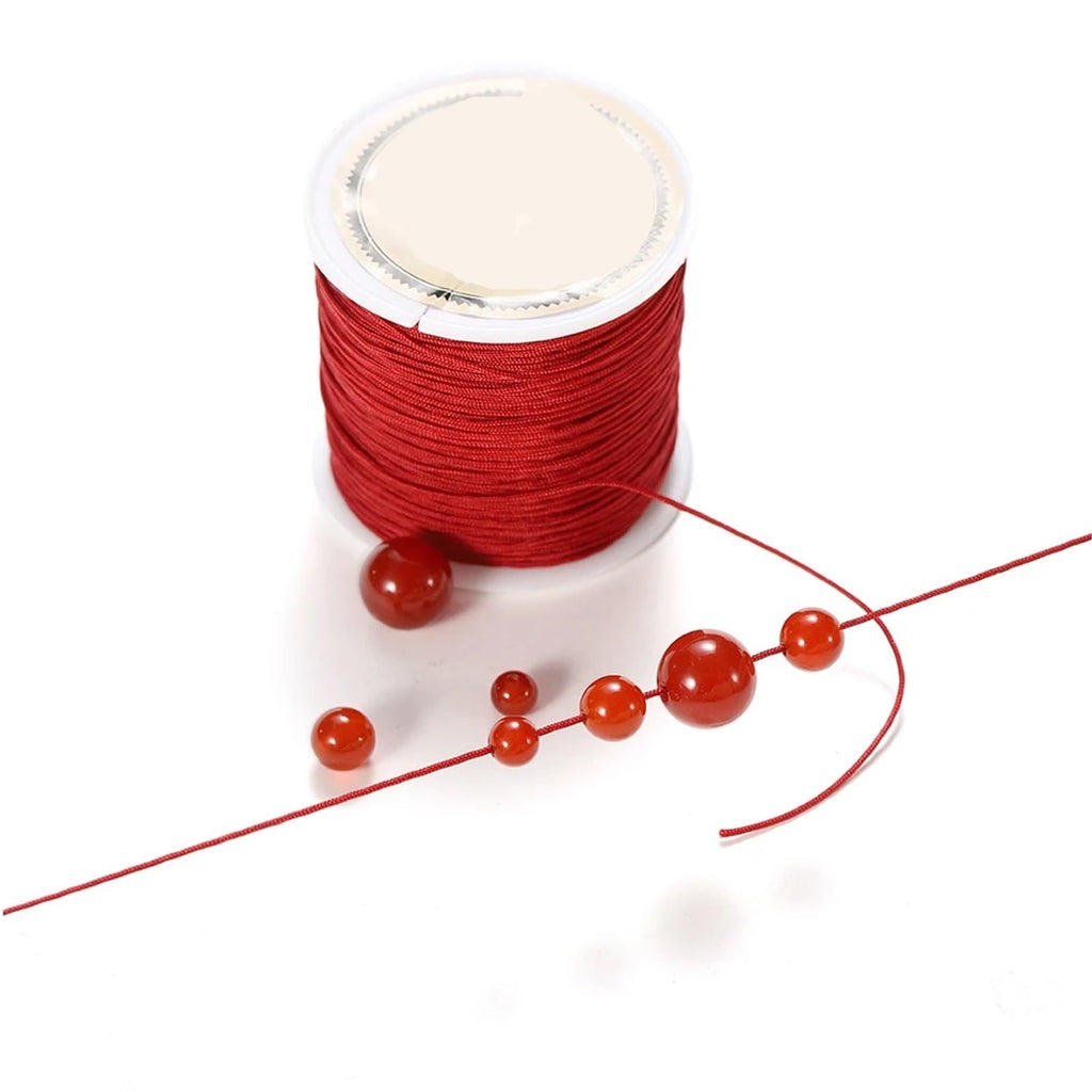 Nylon String 100pcs *100M 0.8mm Nylon Thread Cord Chinese Knot Bracelet Braided String for Tassel Beading Jewelry Making(Light Purple)