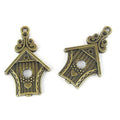 Price per 580 Pieces Antique Bronze Tone Jewelry Charms Findings Arts Crafts Beading Making Charmes Z01678 Love Bird Elf House