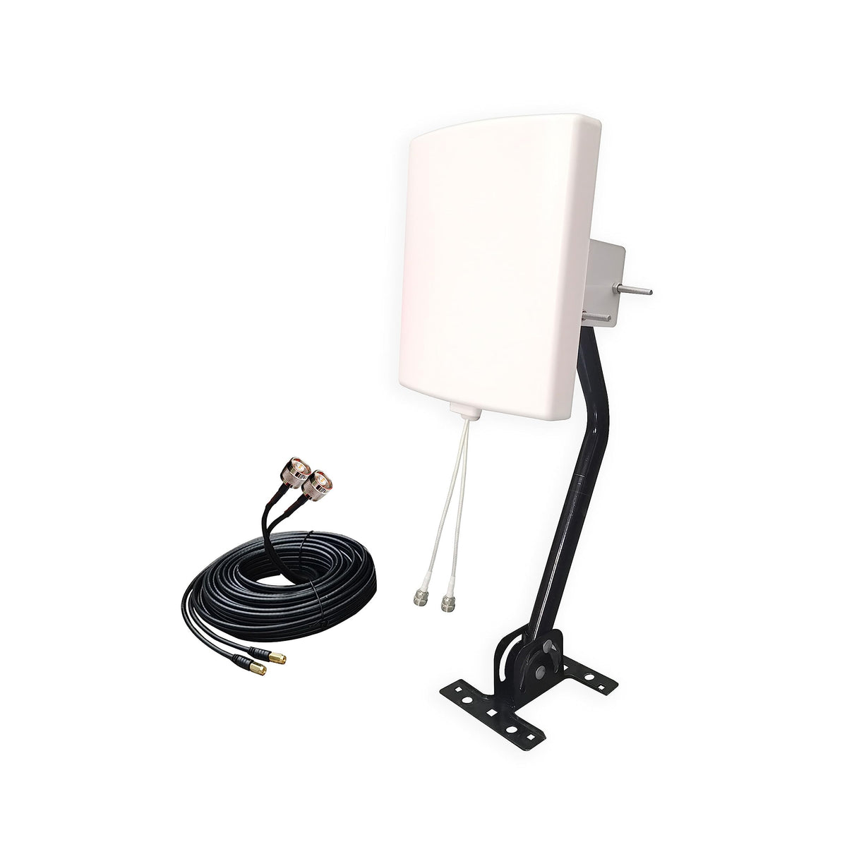 SignalPlus Outdoor 2x2 MIMO Directional WiFi Antennas Long Range 2.4GHz/ 5.8GHz External Panel WiFi Antenna Kit for WiFi Router/Wireless Access Point/Camera with Detachable Antennas (Full Kit)