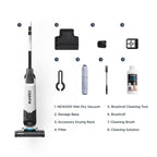 Eureka Wet Dry Vacuum Cleaner Cordless, Mop Vacuum Cleaner with Self-Cleaning System, Lightweight Hardwood Floors Vacuum for Pets and Sticky Messes, Black and White, NEW200