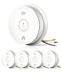 SITERWELL Smoke & CO Detector Interconnected, Hardwired & AA Battery