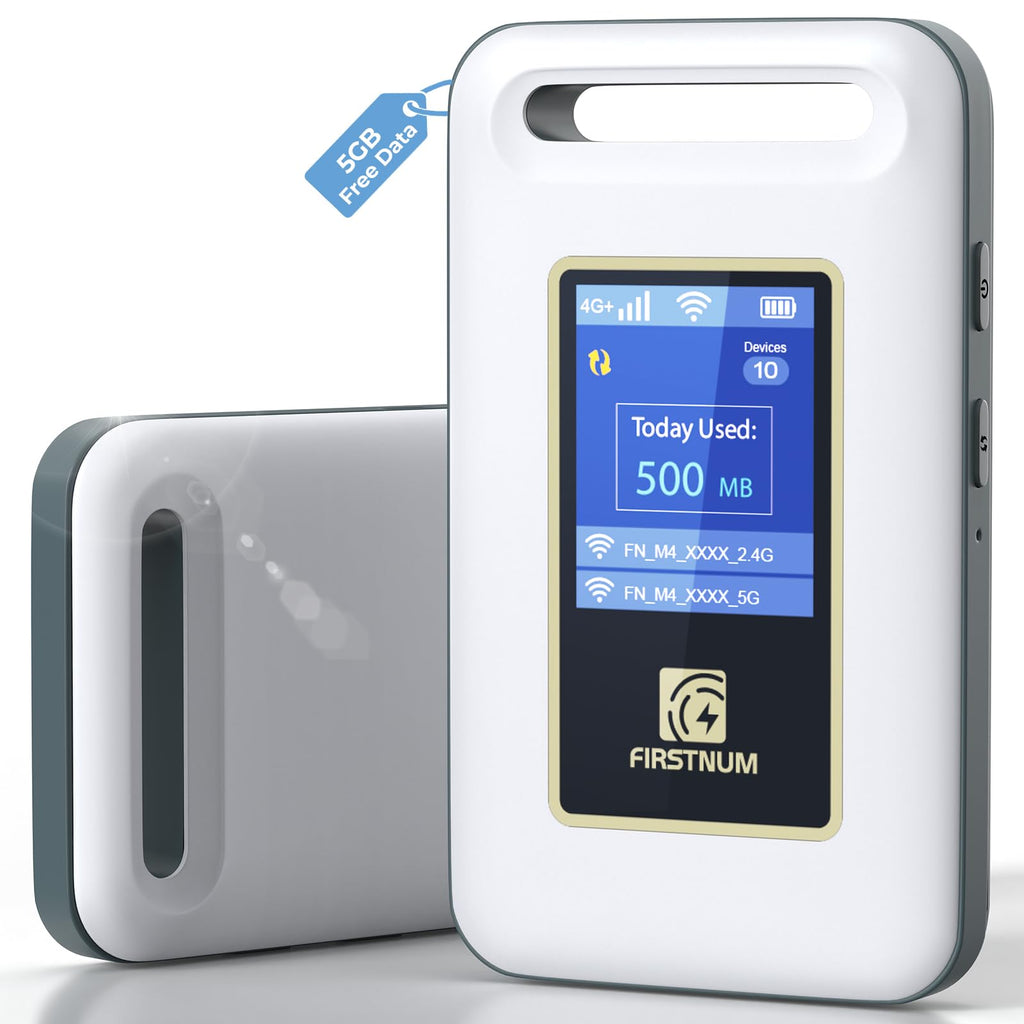 Portable WiFi Hotspot for Travel, Mobile Hotspot, 10GB Free US Data