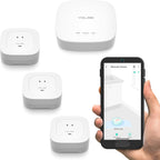 YoLink Class E Sensor Water Leak Sensor 5 Kit: 3-Pack + Hub