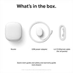 Google Nest WiFi Pro - Wi-Fi 6E - Reliable Home Wi-Fi System with Fast Speed and Whole Home Coverage - WPS - Mesh Router - Non-Retail Packaging - 2 Pack - Fog