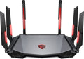 MSI Radix AXE6600 WiFi 6E Tri-Band Gaming Router, AI QoS, RGB, 1.8GHz Quad-Core Processor, MU-MIMO, Tri Band Gigabit Wireless, 8-Stream, High Speed Long Range Gaming Router