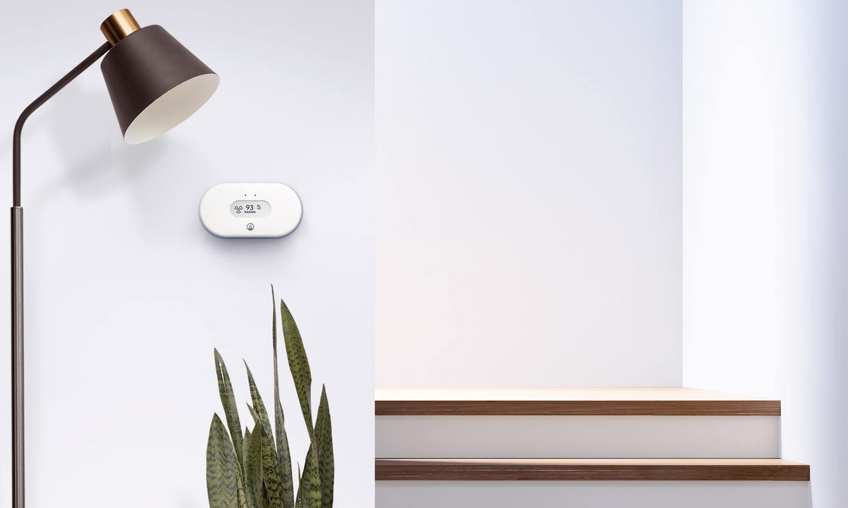 Airthings 2989 View Radon - Radon Monitor with Humidity & Temperature Detector - Battery Powered Mobile APP, WiFi, Alerts & Notifications