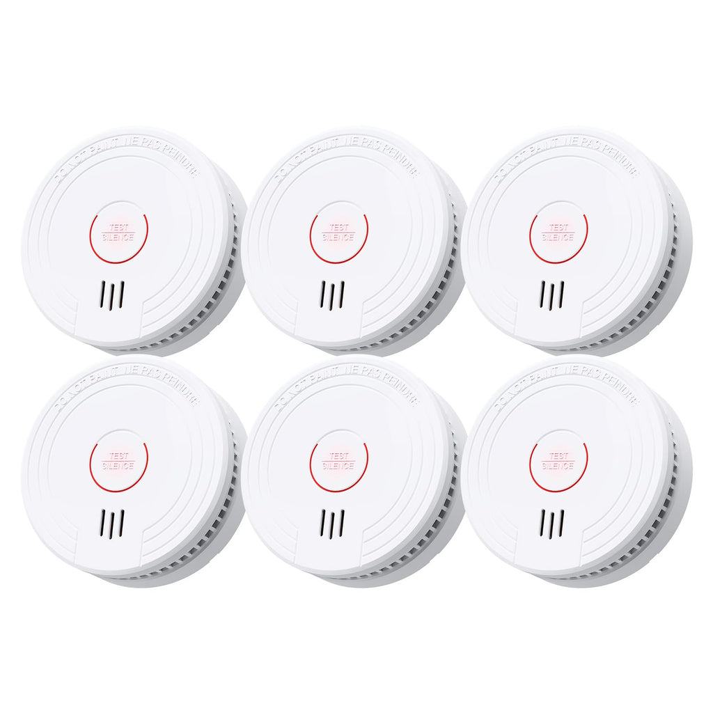 SITERLINK Smoke Detectors Replaceable Battery UL217,GS509A-2NCDR 8pack