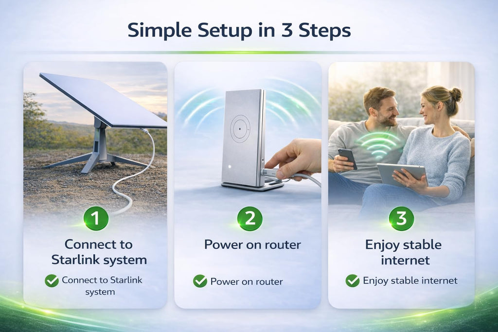 WiFi Router Mini, Compact Dual Band Wireless Internet Router, White, Mesh Network Compatible, Travel-Friendly Design, Compatible with Starlink V4, Gen3, Mini