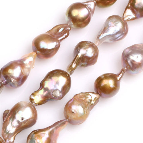 14x22mm Nuclear Edison Pearl Semi Precious Gemstone Big Large Purple Pear Drop Loose Beads for Jewelry Making DIY Handmade Craft Supplies 15"