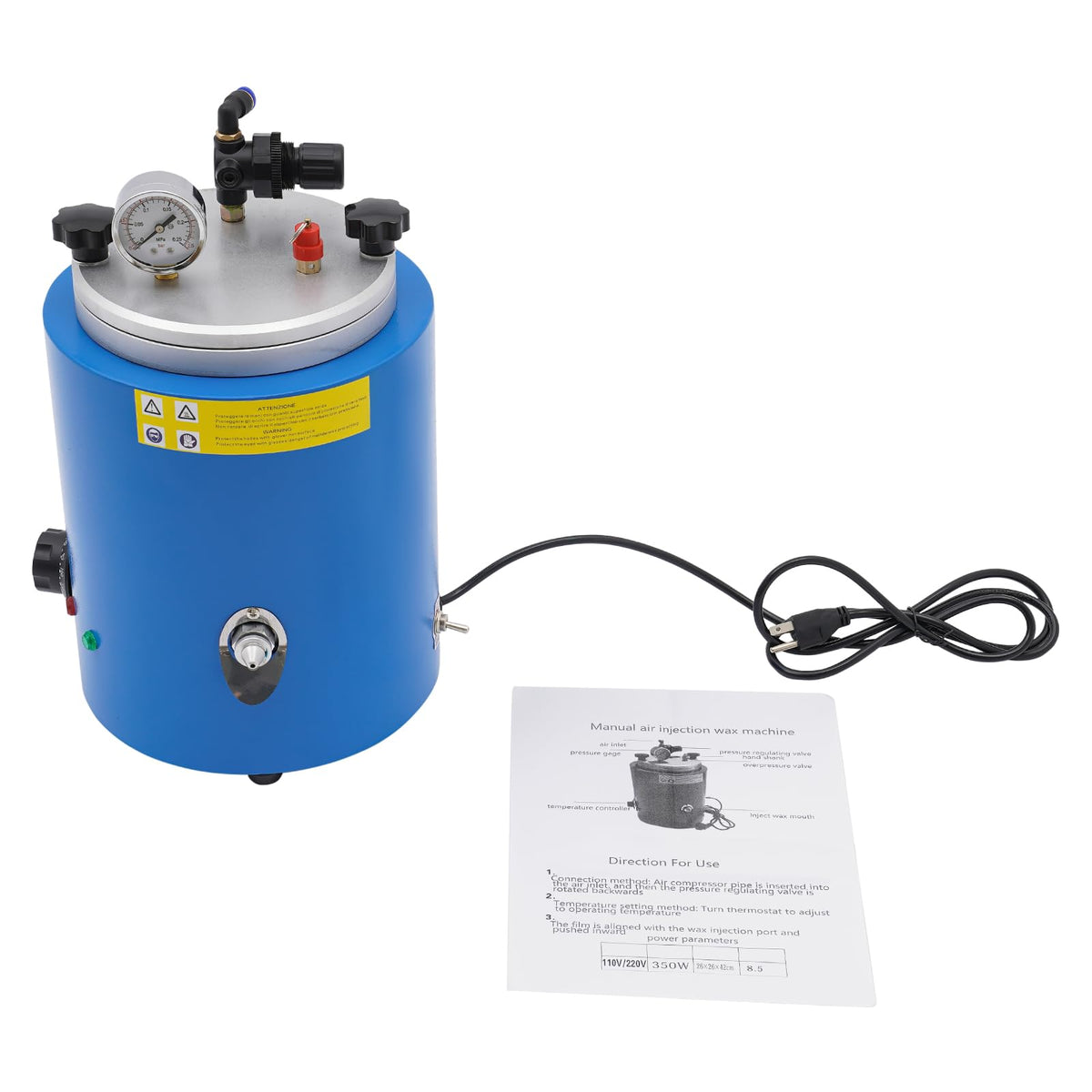Wax Injector, 500W Wax Injection Machine, Wax Casting Machine Jewelry Tool Round, Wax Molding Machine for Complex Jewellery Making Kit Beading Jewellery Making