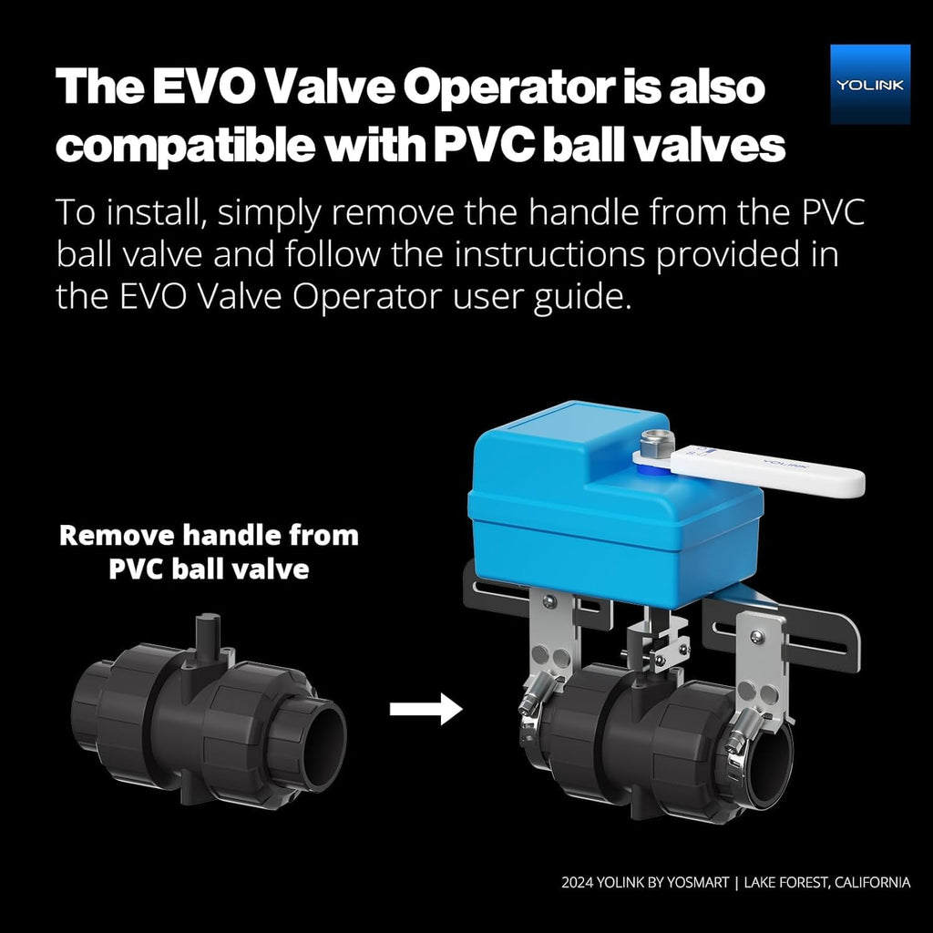 YoLink Water Shutoff Kit: X3 Controller + EVO + 4-Pack Sensors + Hub
