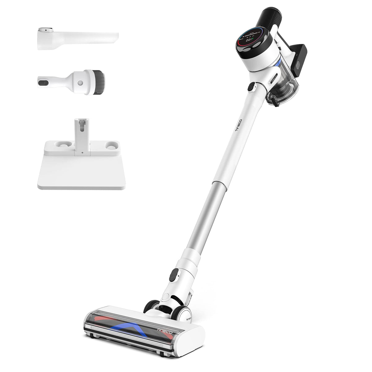 Tineco Pure ONE S15 Essentials Cordless Vacuum Cleaner, Stick Vacuum Rechargeable with Anti-Tangle Brush, LED Headlights for Hard Floor, Pet Hair & Home Cleaning